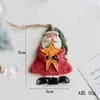 Enfeites de Pai Natal Pintados à Mão em Resina Decoração de Árvore de Natal Pingentes Layout de Cena de Natal Pingentes de Boneco de Natal