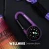 Brújula Termómetro Wellhike para Exteriores Doble Uso Camping Alta Precisión Supervivencia en la Jungla Gancho para Lona de Tienda DC
