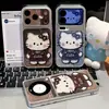 Funda de Teléfono de Gato de Mezclilla Compatible con iPhone 16 Pro Max Funda de Teléfono Apple 17 Galvanizada Cambio Instantáneo Funda Suave Protección