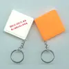 Regla Cuadrada Pequeña de Acero con Llavero del Fabricante, Cinta Métrica de Acero, Cinta Métrica de Regalo, Caja de Regalo, Portátil para Uso Doméstico