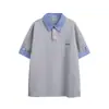 Camisa Polo de Manga Corta con Retazos Rayados Estilo Retro Americano Rumei para Hombre, Marca de Verano de Moda, Estilo Unisex, Camiseta Holgada de Diseñador