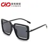 Armação Full Frame Personalidade Forte Retrô Preto Proteção Facial Grande Cor Conforme Imagem Óculos de Sol Europeus e Americanos 2826