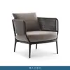 Sofá de Exterior Balcón Silla de Mimbre Sofá Individual Nórdico Patio Exterior Sofá de Mimbre Balcón Mimbre Silla de Ocio Mesa de Café