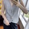 Colgante de Bolsa Tejida Pesada de Corea del Sur Collar Largo Retro de Lujo Ligero Diseño Simple Versátil Cadena de Lana