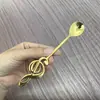 Cuchara para Notas de Acero Inoxidable 304 Cuchara para Café Chapada en Oro Cuchara para Remover Cuchara de Postre Cuchara para Nido de Pájaro Cuchara para el Hogar Restaurante Cuchara