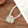 Mini Bolsa Elegante de Pérolas Artesanal com Contas, Acessório de Mini Bolsa para Boneca, Pingente de Morango Coração Personalizado Peças para Joias DIY