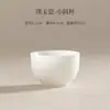 Taza de té de porcelana fina, taza de té de porcelana blanca Dehua, taza de té, taza cónica, taza de aroma, taza de calabaza, taza de té individual en caja de regalo