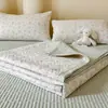 Conjunto de Colcha Acolchoada Classe A com Três Peças, Universal para Todas as Estações, Lençol de Cama Tatame Acolchoado Antiderrapante, Protetor de Cama, Capa de Cama Tatame