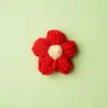 Em estoque artesanal crochet puff flor flor de lã DIY grampo de cabelo acessórios corpete saco de roupas acessórios flor