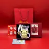 Nuevo Llavero de Koala de Oro Puro 999 Dibujo Animado Lindo Colgante para Bolso Cadena para Teléfono Móvil como un Pequeño Regalo para Amigos y Compañeros
