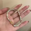 Nuevo Pulsera de Piedras Multicolor Estilo Chino para Mujer, Diseño de Nicho Ins, Colección de Pulseras Dulces y Sencillas para Apilar