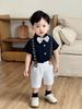 Fábrica de Origen Ropa de Verano para Niños Conjunto de Tres Piezas Peto de Manga Corta Transfronterizo Ropa para Bebés Monos Dropshipping Conjunto para Niños