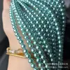 Contas soltas coloridas de alta qualidade com imitação de pérola de cristal Swarovski, com furos retos, contas redondas para acessórios de joias DIY feitos à mão, transfronteiriças