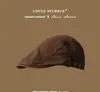 Gorra minimalista de estilo japonés para mujer, boina vintage de color liso estilo británico, boina artística lisa de algodón puro para mujer