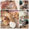 Colgante Caja de Almacenamiento de Pelo de Gato Transparente Gashapon Cápsula de Almacenamiento de Pelo de Gato Bolsa de Colección Conmemorativa Colgante Llavero