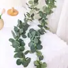 Nuevas Flores y Plantas Artificiales de Hojas de Eucalipto para Bodas, Fiestas, Decoraciones de Mesa, Enredaderas Artificiales para Interiores y Exteriores