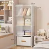 Armario sencillo con cortina, estantería de almacenamiento multicapa, mueble librero para el hogar, armario de almacenamiento, librería multifuncional