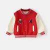 Chaqueta de Béisbol para Niños de Primavera y Otoño, Estilo Coreano, Cardigan Deportivo Elegante para Niños Pequeños, Ropa para Bebés, Comercio Exterior Transfronterizo