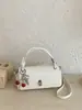 Bolsa Quadrada Pequena de Mão com Fivela Estilo Coreano Luxo Leve Feminina 2026 Nova Simples Versátil Bolsa Transversal Bolsa de Ombro Único para o Trabalho