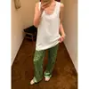 Pantalones de Pijama Verdes con Estampado de Leopardo, Frescos y Sencillos, para Mujer, Estilo Verano, Sueltos y Cómodos, Pantalones Versátiles para Casa, Pierna Ancha, Se Pueden Usar Afuera