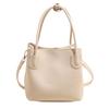 2025 Primavera y Verano Nueva Moda de Alta Gama Simple Color Sólido Bolso Tipo Cubo Versátil Elegante para Mujer para Ir al Trabajo Bolso Cruzado