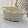 Cesta de almacenamiento con asa binaural, cesta de almacenamiento de cuerda de algodón nórdica Ins, cesta de almacenamiento, caja de almacenamiento para juguetes y aperitivos, cesta tejida