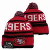 Gorro de Punto Cálido para Otoño e Invierno de la NFL para Hombres y Mujeres con Letras Bordadas de Estilo Pop y Pompón