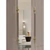 Manija de Empuje para Puerta de Cristal Sin Marco Extremadamente Simple Acero Inoxidable Manija de Madera Maciza para Puerta Caja Hotel Centro Comercial Registro