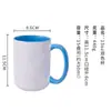 Caneca de Cerâmica Bicolor 15oz para Transferência de Calor Sublimação Caneca em Branco Colorida Cross-Border Aliexpress
