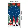 Cortina Decorativa de Porta de Natal Cortina Pendurada Tema de Natal Decoração de Feriado para Casa Loja Cortina de Porta Estampada com Padrão Vermelho e Verde Transfronteiriça