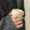 Anillo de Encaje Dulce y Fresco para Mujer, Diseño Sencillo de Nicho, Anillo Abierto Sencillo Versátil, Tendencia de Anillo Ajustable para el Dedo Índice
