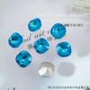 Moda da Internet Unha Quadrada com Diamante Gordinho Arte de Unha Diamante Flash Vermelho Rosa Azul Claro Fundo Pontiagudo Forma Especial Diamante Quadrado Decoração de Unha Postiça Pilha de Unhas Diamante
