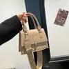 Bolso de Nicho de Diseño Francés para Mujer, Bolso de Mano Pequeño de Moda Ins con Textura, Bolso Cruzado de Color Sólido con Borla