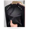 Top casual elegante de otoño e invierno de ajuste slim, capa interior térmica de moda con cuello medio alto, transfronterizo del sudeste asiático