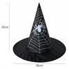 Chapéu de Bruxa para Halloween Chapéu de Mago em Tecido Oxford Suprimentos para Fantasia Chapéu de Bruxa Mágico para Baile Fantasia de Maquiagem Adereços