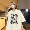 Camiseta de manga corta para hombre, verano, estilo americano, alta costura, cachorros, diseño atractivo, nicho, algodón 100% pesado, holgada, casual, camiseta de media manga