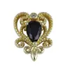 Serie de joyería para uñas con circón negro estilo punk cool transfronteriza, diamantes para uñas, joyería metálica al por mayor