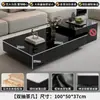 Nuevo juego de mesa de café de cristal multifuncional estilo italiano para sala de estar, uso doméstico, lujo ligero, minimalista, rectangular, con almacenamiento, adecuado para espacios pequeños