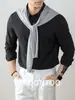 Camisa Formal Masculina de Manga Longa com Listras Verticais, Resistente a Amassados, Toque de Seda de Alta Qualidade para Primavera e Outono, Adequada para o Trabalho, Business Casual, Corte Slim
