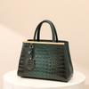 Bolso Tote Portátil con Estampado de Cocodrilo Bolso para Mujer Nuevo Bolso de Hombro de Gran Capacidad a la Moda Lujo Ligero Texturizado Bolso Bandolera de Tres Piezas