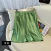 Falda de Satén Línea A Lujo Ligero, Nueva Moda de Verano, Acetato Delgado Holgada Adelgazante Casual