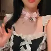 Gato Noturno Dark Gothic Doce Cool Menina Picante Gargantilha Anel de Perna Sexy Acessórios Gargantilha Gola com Sino de Renda Corrente de Pescoço Erótica