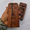 Token de Madera de Azufaifo Golpe de Rayo Wang Lingguan Orden de los Cinco Truenos Cabeza de Bestia Madera de Rayo Token Taoísta Fa Tan Fa Tao Suministros