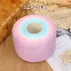 Fio de algodão mercerizado degradê em formato de bolo, fio de oito cabos tecelado à mão, multicolorido, não forma bolinhas, respirável para manta e xale