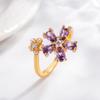 Anillo Giratorio, Apertura de Luz Simple, Diseño de Nicho de Flor de Margarita Pequeña, Adornado con Perlas, Anillo Pequeño Elegante, Versátil
