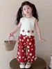 Traje de Verano para Niñas 2025 Nuevo Estilo Único, Hermoso, Súper Atractivo, Moderno, Conjunto Estilo Coreano para Niños y Niñas