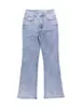 L006 Jeans de Campana de Tiro Alto Retro, Pantalones de Mezclilla Estilo Callejero, Marca de Tendencia Casual y Versátil