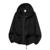 Ropa de Trabajo Ligera de Corte Holgado con Capucha, Chaqueta de Verano Fina Transpirable de Secado Rápido para la Piel, Chaqueta de Protección Solar para Exteriores Estilo Montaña, Personalizable