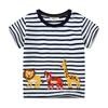 Camiseta Redonda para Meninos 2026 Estilo Novo de Verão Estilo Europeu e Americano Camiseta Infantil Fashion com Estampa de Manga Curta