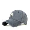 Boné de Baseball Lavado Vintage Novo com Bordado de Letra para Primavera e Verão para Homens e Mulheres, Chapéu com Aba Versátil e Fashion Atacado